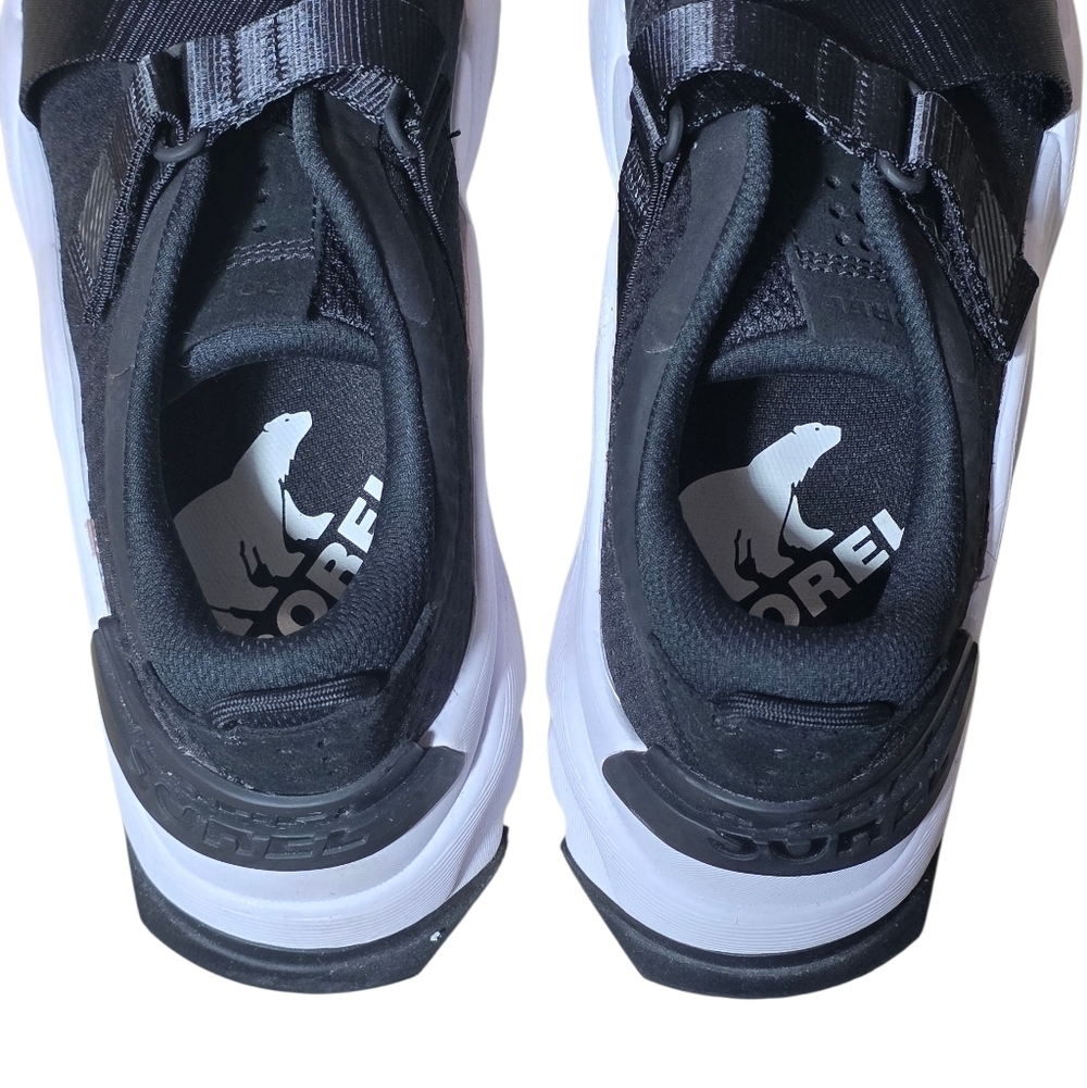 Sorel Kinetic Renegade Black and White Casual Strappy Sneakers Womens Size 8.5 - Picture 10 of 11